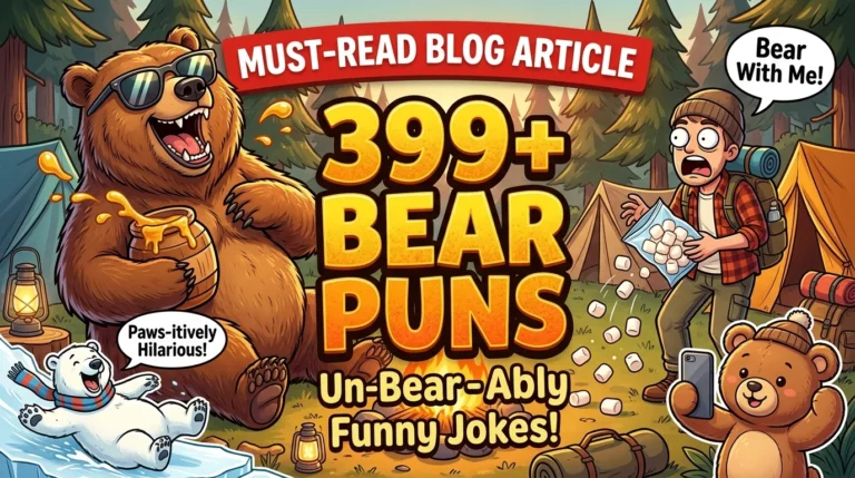 399+ Hilarious Funny Bear Puns One Liner That Never Get Old