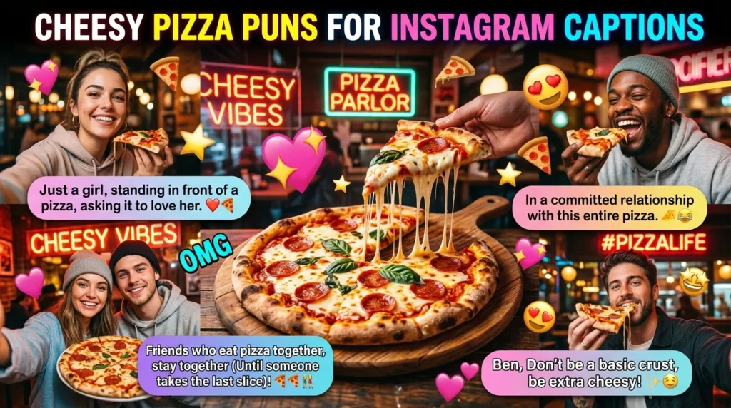 Cheesy Pizza Puns for Instagram Captions