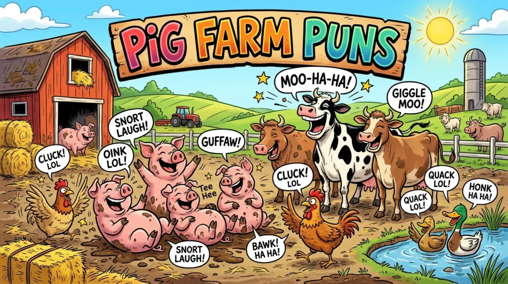 Pig Farm Jokes and Animal Humor Captions