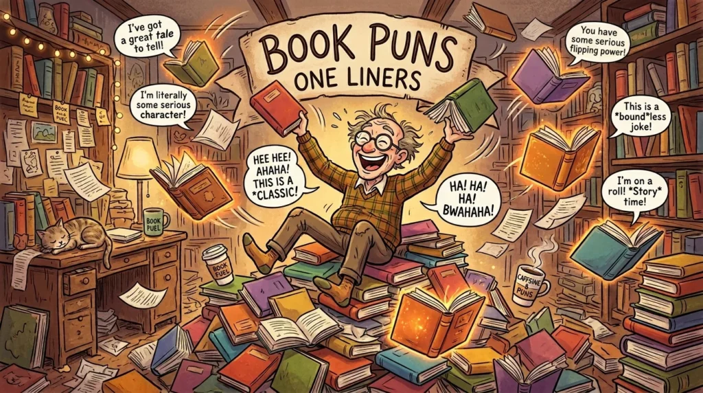 Funny Book Puns One Liners for Readers