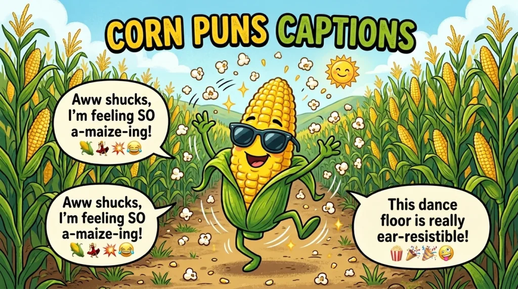 Funny Corn Puns One Liners for Captions