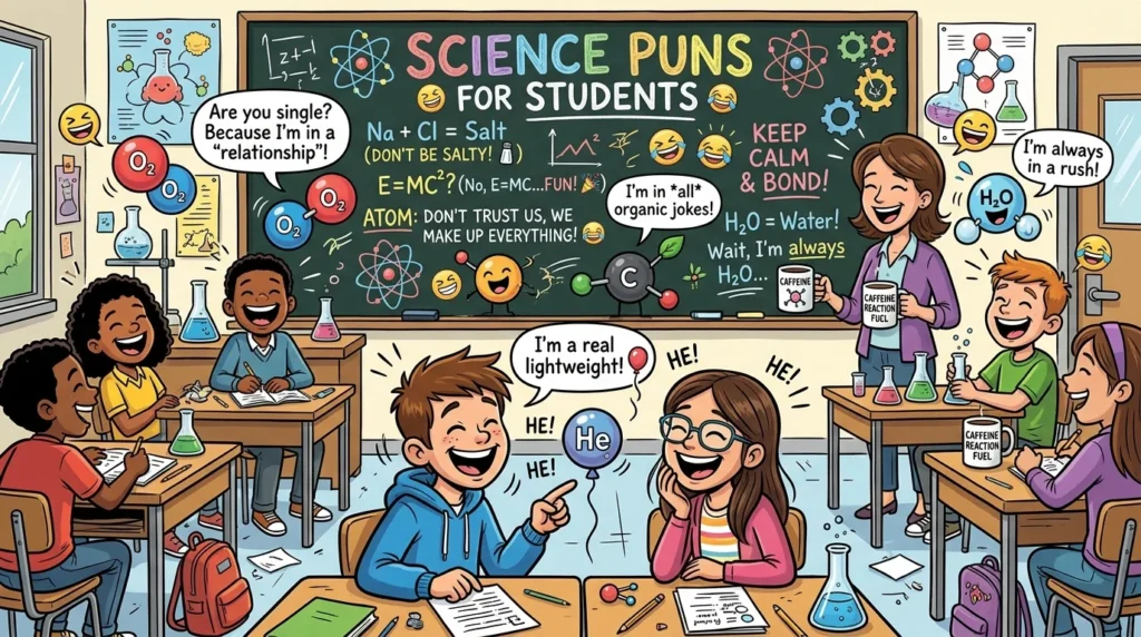 Funny Science Puns One Liners for Students