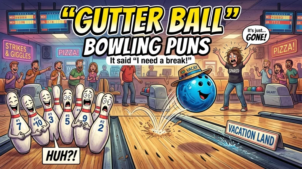 Gutter Ball Bowling Jokes Funny Captions