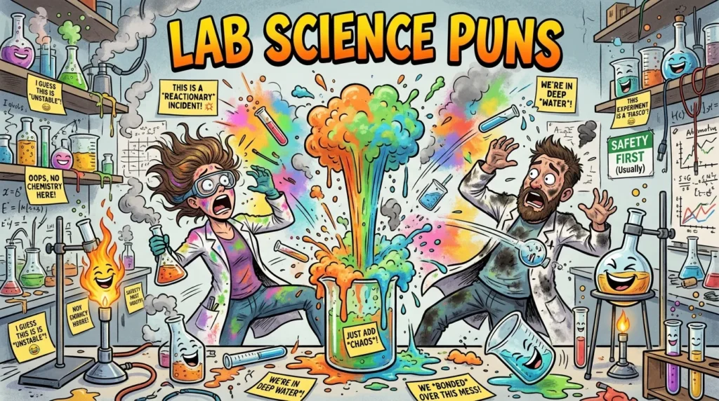Lab Experiment Science Puns Funny Captions