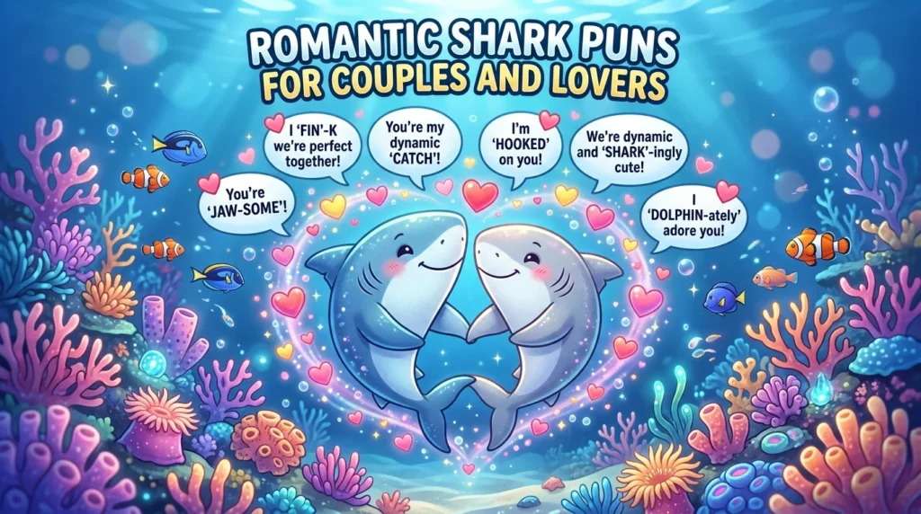 🦈 Romantic Shark Puns for Couples and Lovers