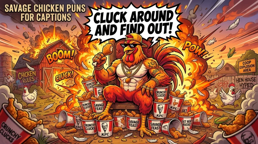 Savage Chicken Puns for Captions
