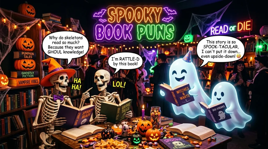Spooky Book Puns for Halloween Reading Parties
