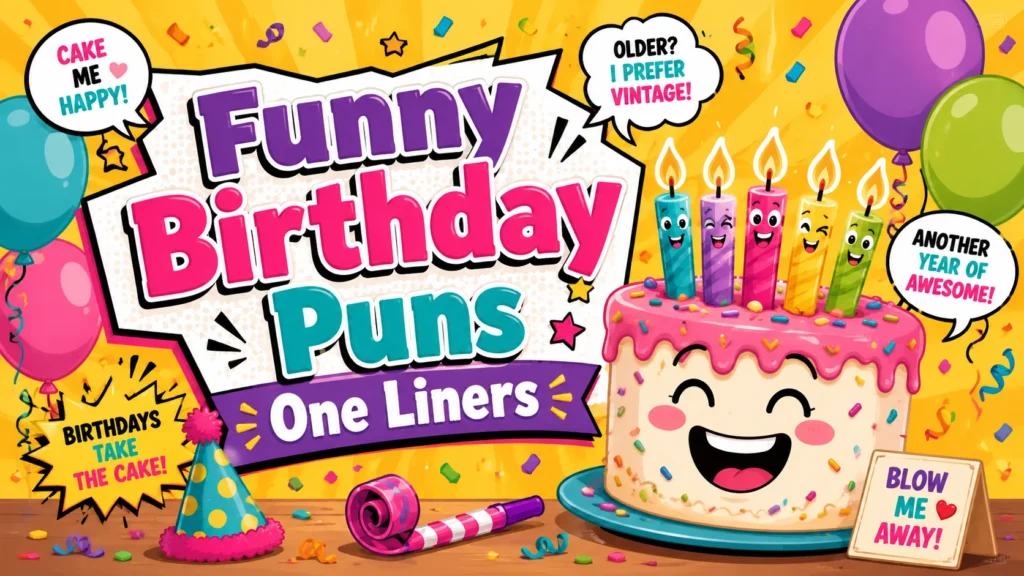 funny birthday puns one liners