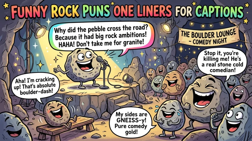 Funny Rock Puns One Liners for Captions