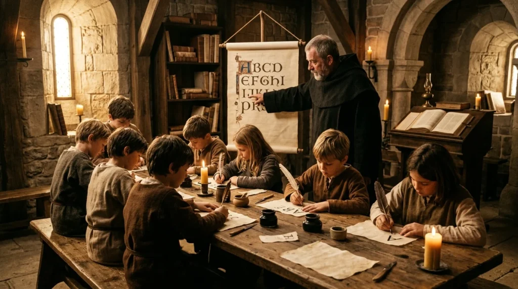 Abecedarium meaning in medieval education system