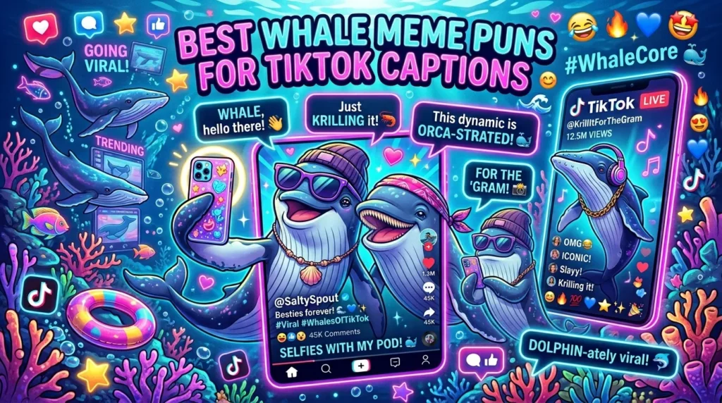 Best Whale Meme Puns for TikTok Captions