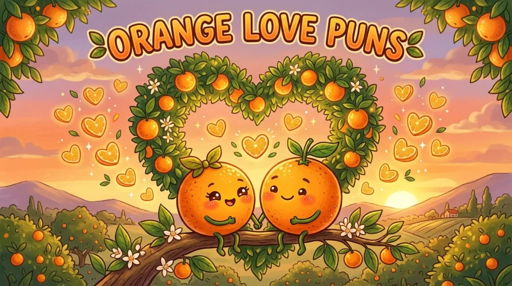 β€οΈ Orange Love Puns Captions