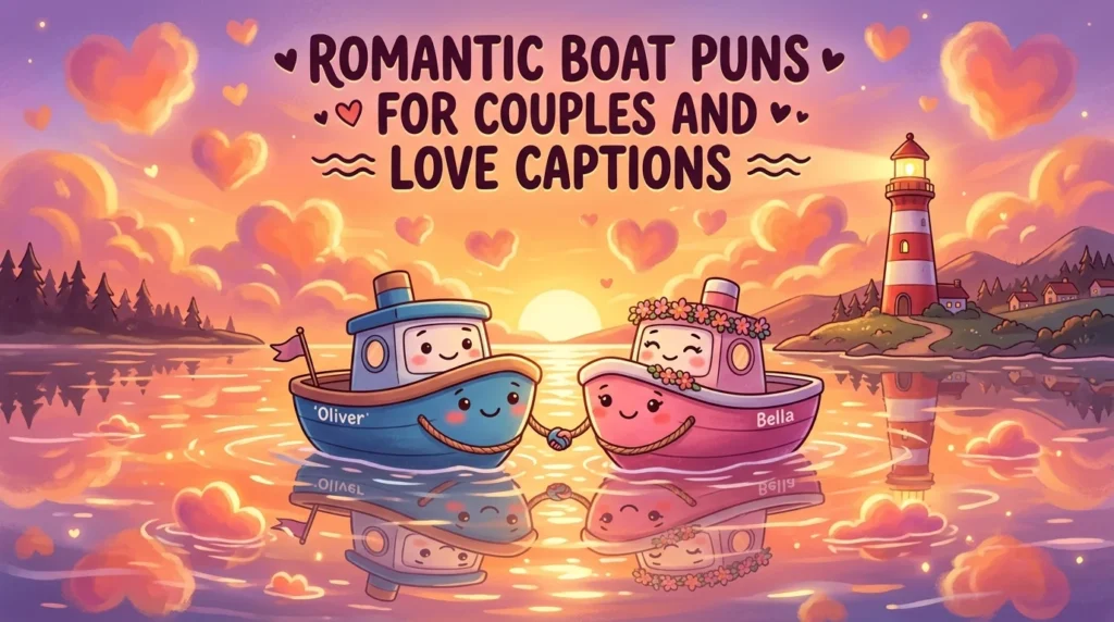 ❤️ Romantic Boat Puns for Couples and Love Captions