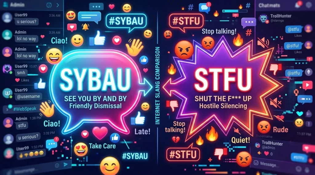 SYBAU Meaning vs STFU Meaning