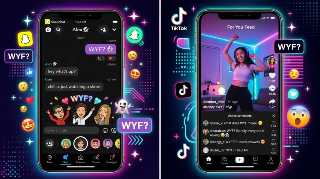 What does WYF mean on Snapchat and TikTok