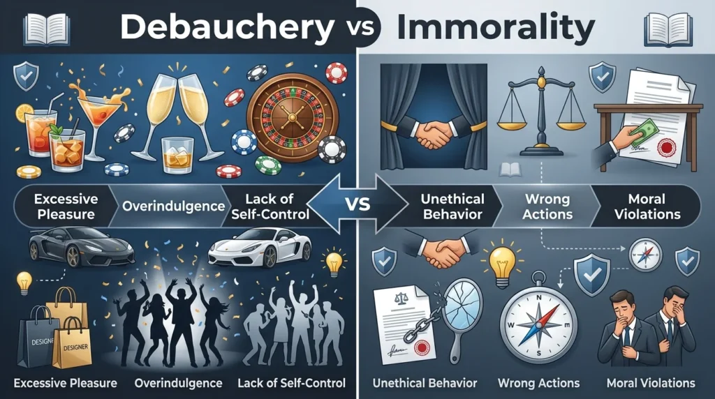 Debauchery vs Immorality