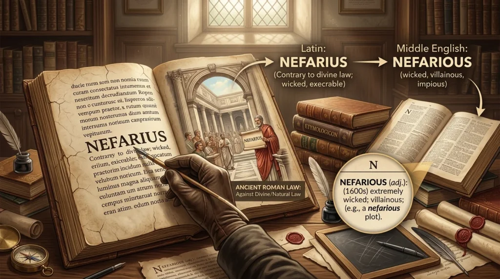Origin and Etymology of the Word Nefarious