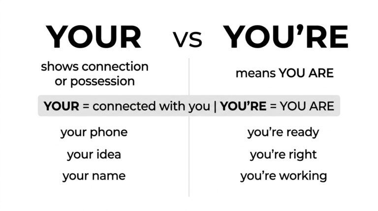 YOUR vs YOU’RE”